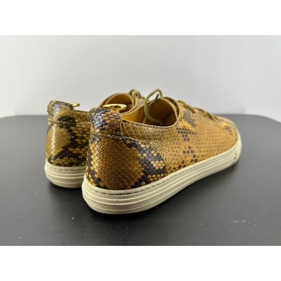 Gucci Phyton Snakeskin Yellow Sneakers For Man Size 10.5-Gucci - Picture 4 of 16